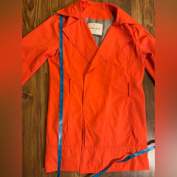 Zara Orange Coat Jacket size L - Picture 9 of 10